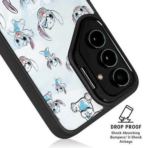 Disney Lilo and Stitch Pattern Galaxy S25 Kickstand Case